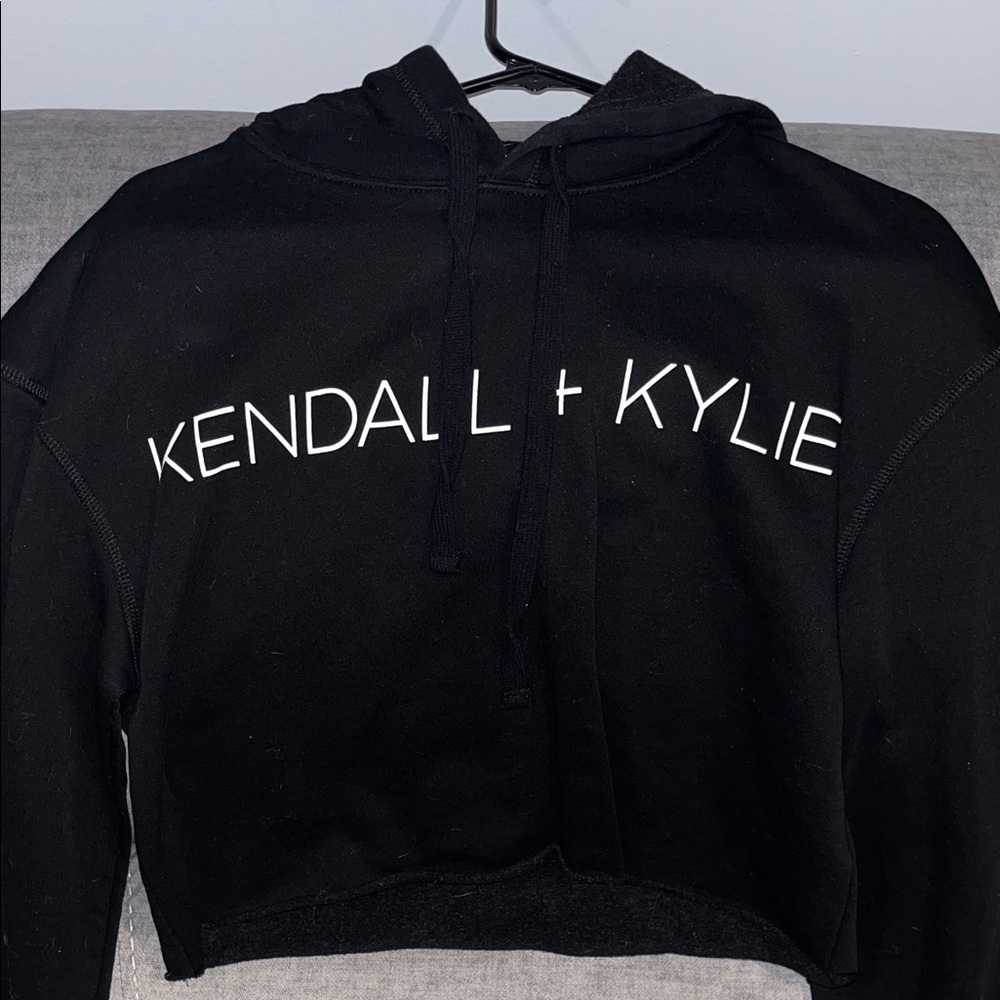 Kendall & Kylie Black Cropped Hoodie